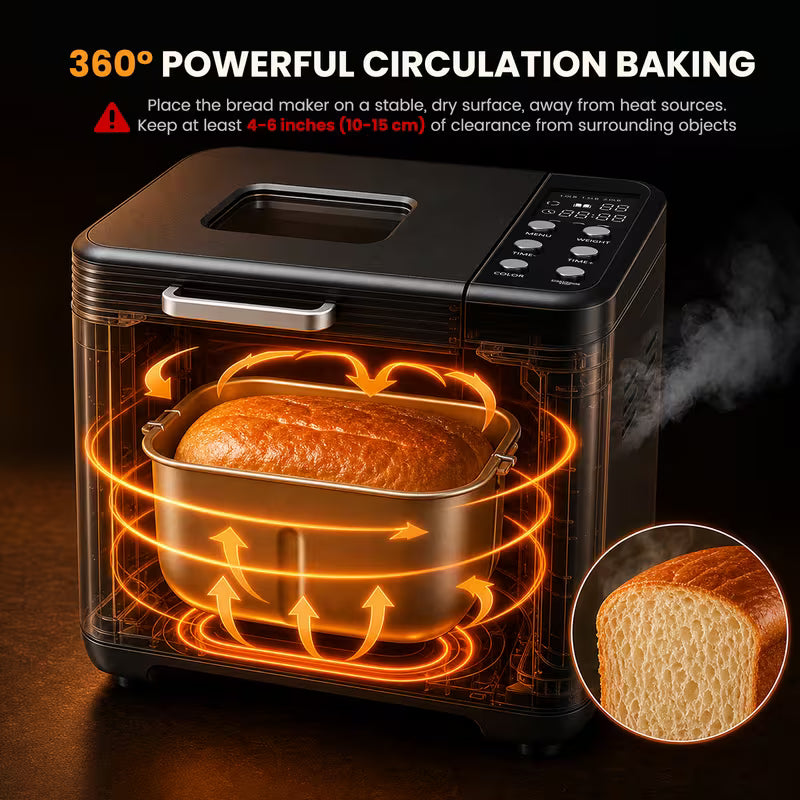 Stainless Steel Automatic Bread Maker with Timer