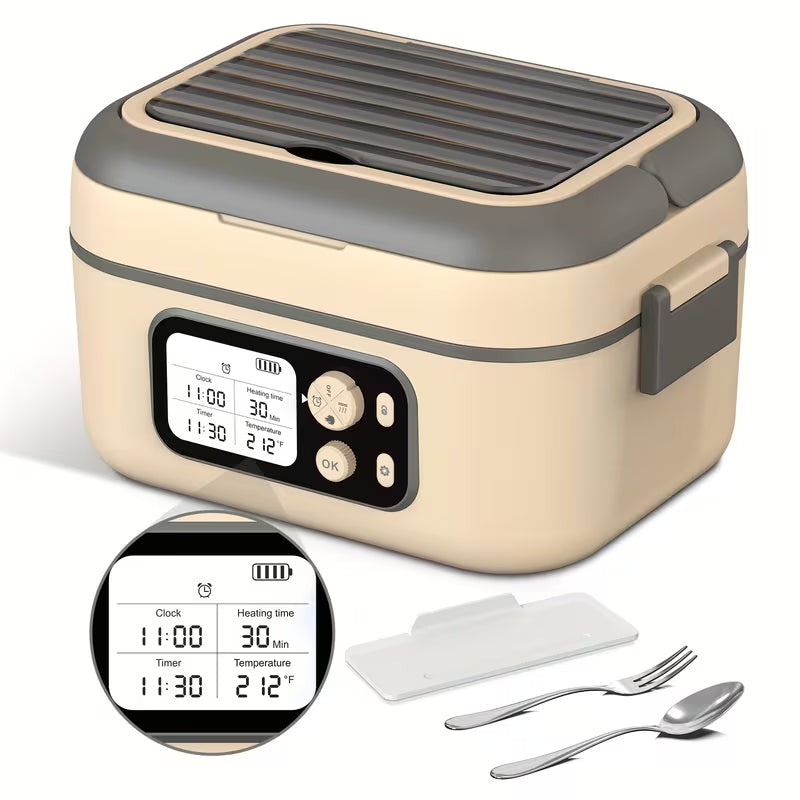 24000mAh Cordless Self-Heating Lunch Box with Schedule Timer