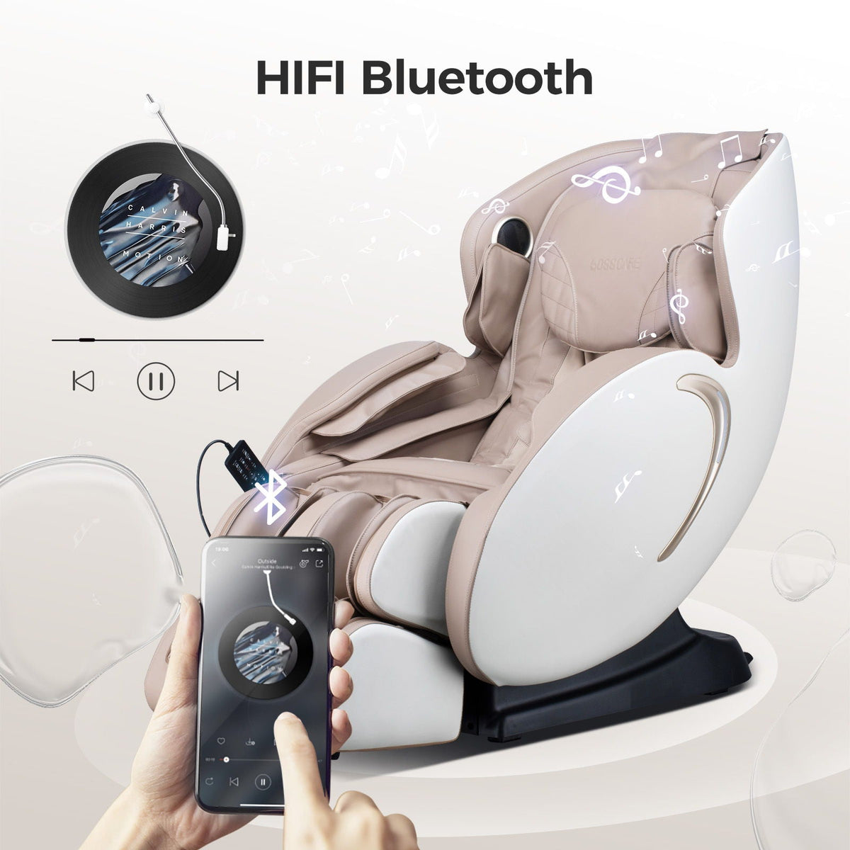 3D Zero Gravity Massage Chair with Full Body Shiatsu - Black or Beige