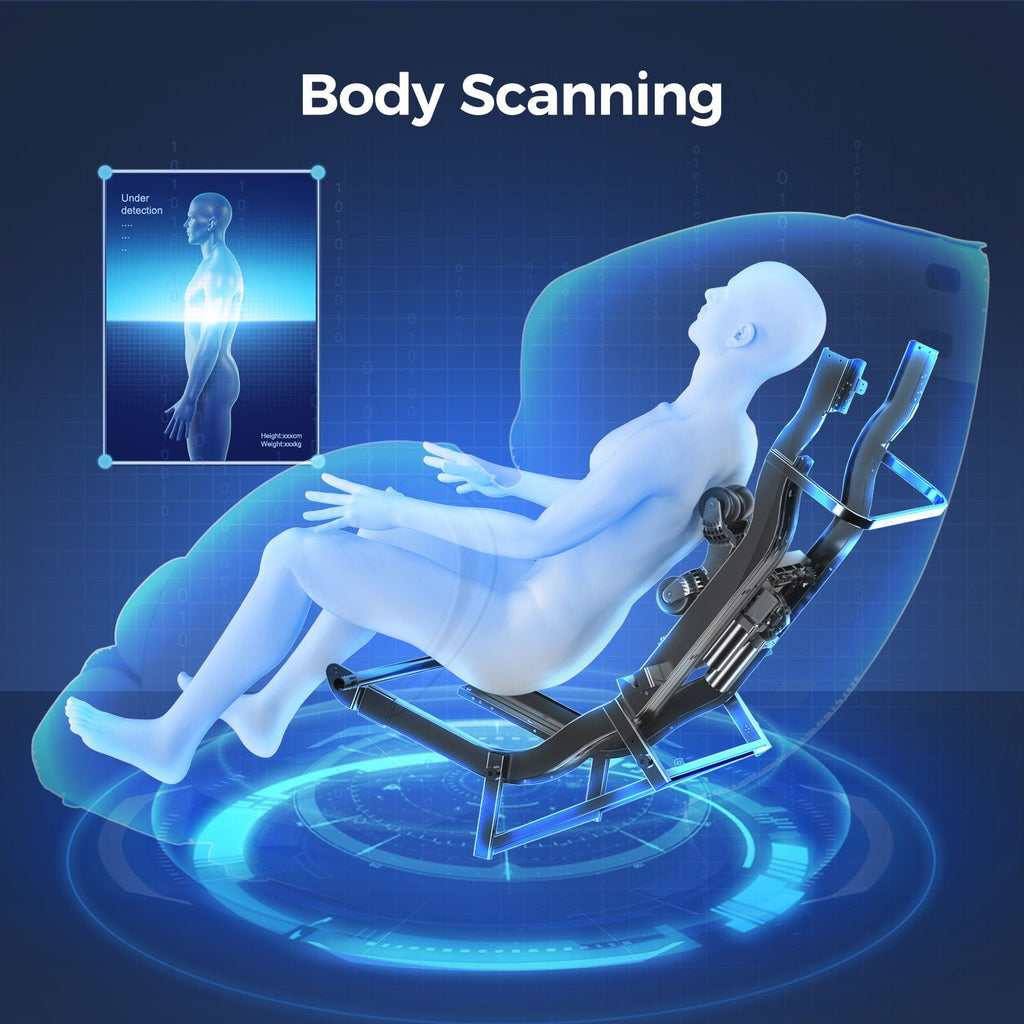 3D Zero Gravity Massage Chair with Full Body Shiatsu - Black or Beige