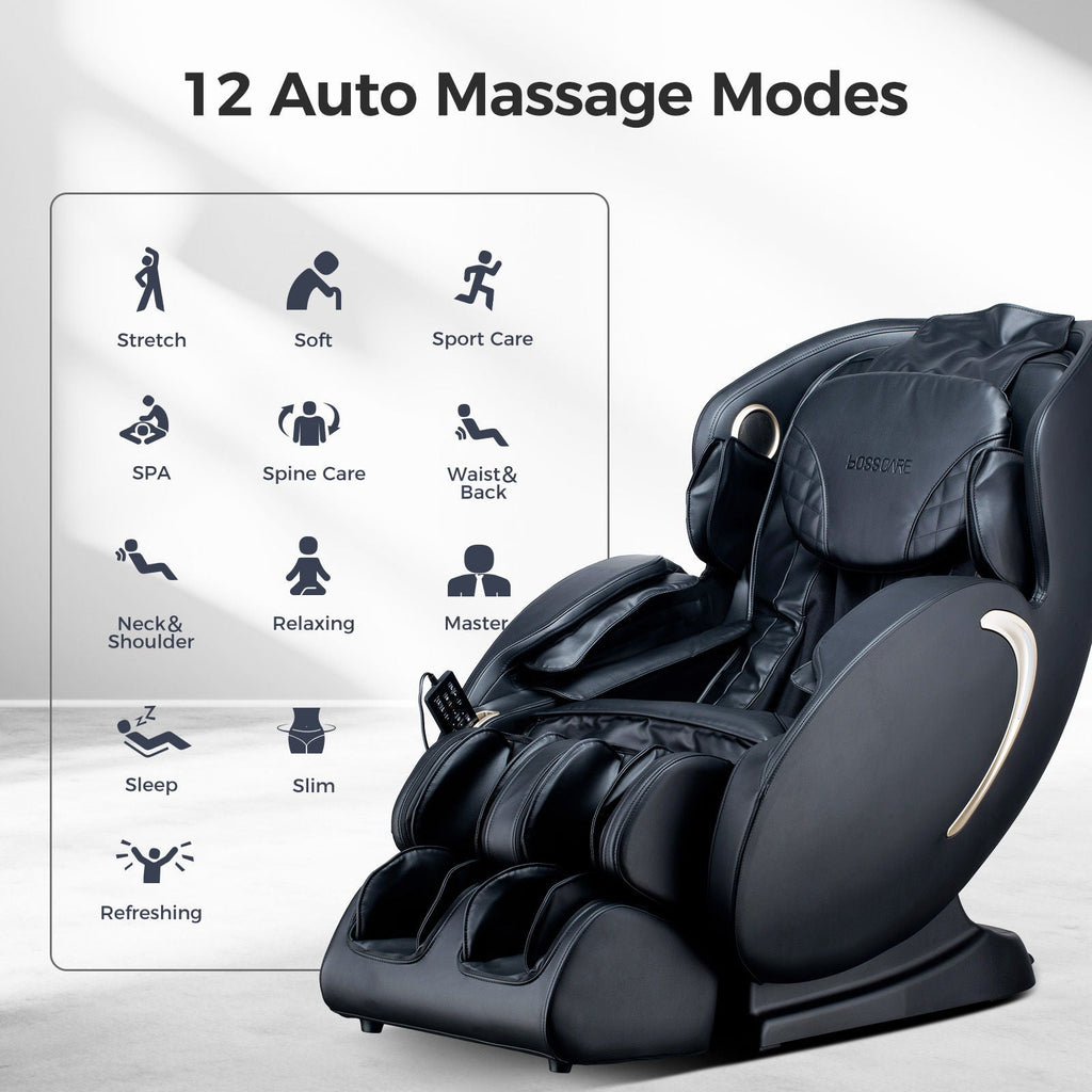 3D Zero Gravity Massage Chair with Full Body Shiatsu - Black or Beige