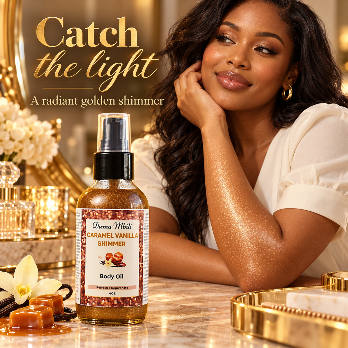 Caramel Vanilla Shimmer Body Oil