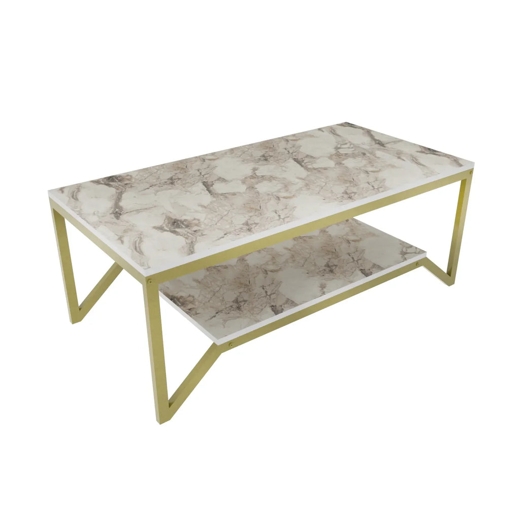 Flora 47" Wide Rectangular Modern Industrial Design Coffee Table | Cocktail Table