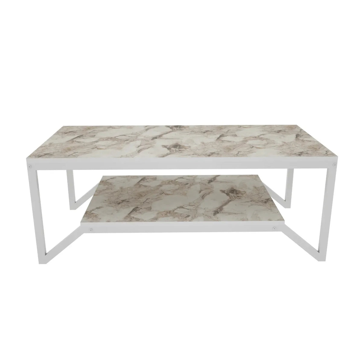 Flora 47" Wide Rectangular Modern Industrial Design Coffee Table | Cocktail Table
