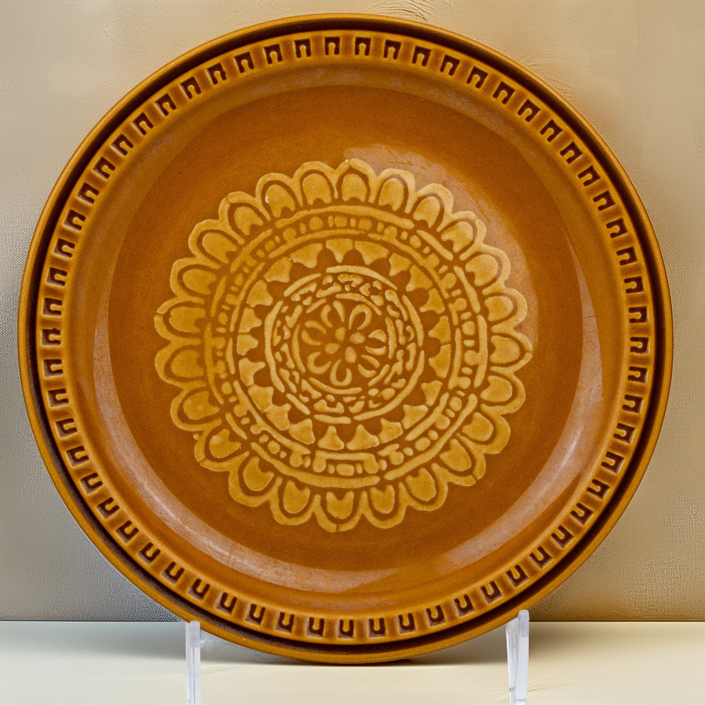 Fuji Festive Stone Tampico 1904 Plate - Floral Medallion