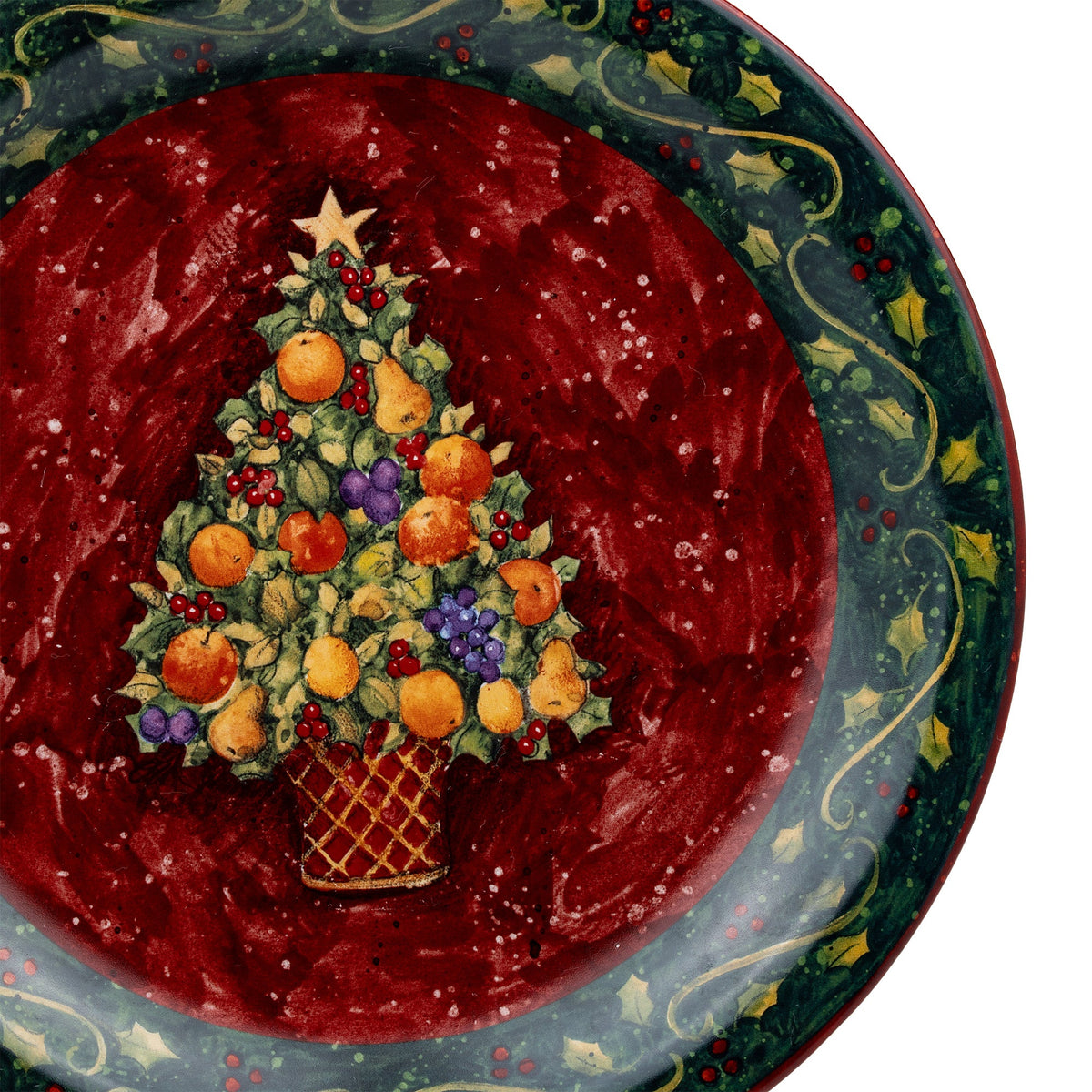 Susan Winget Christmas Fruit-Tree Plate - Certified International