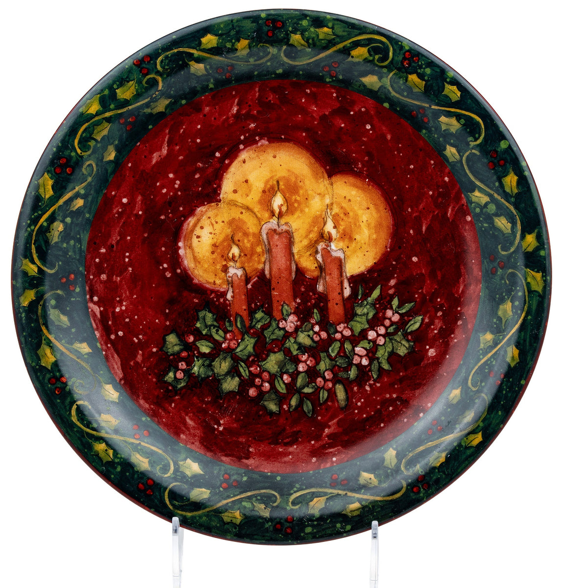 Certified International Home for the Holidays Plate - Three Candles
