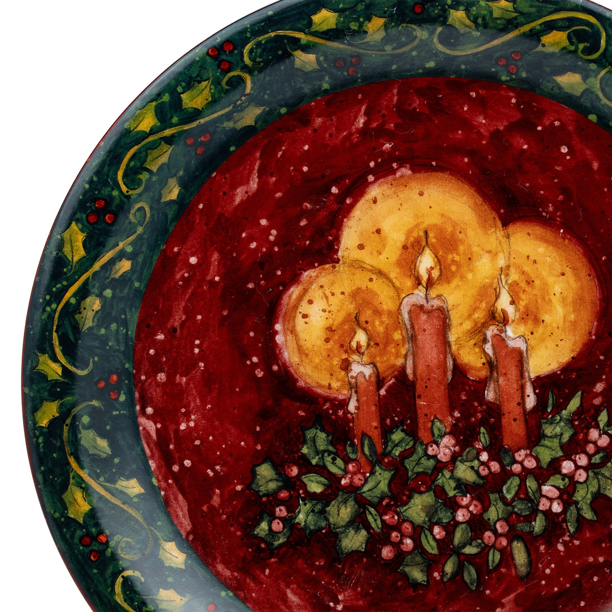 Certified International Home for the Holidays Plate - Three Candles