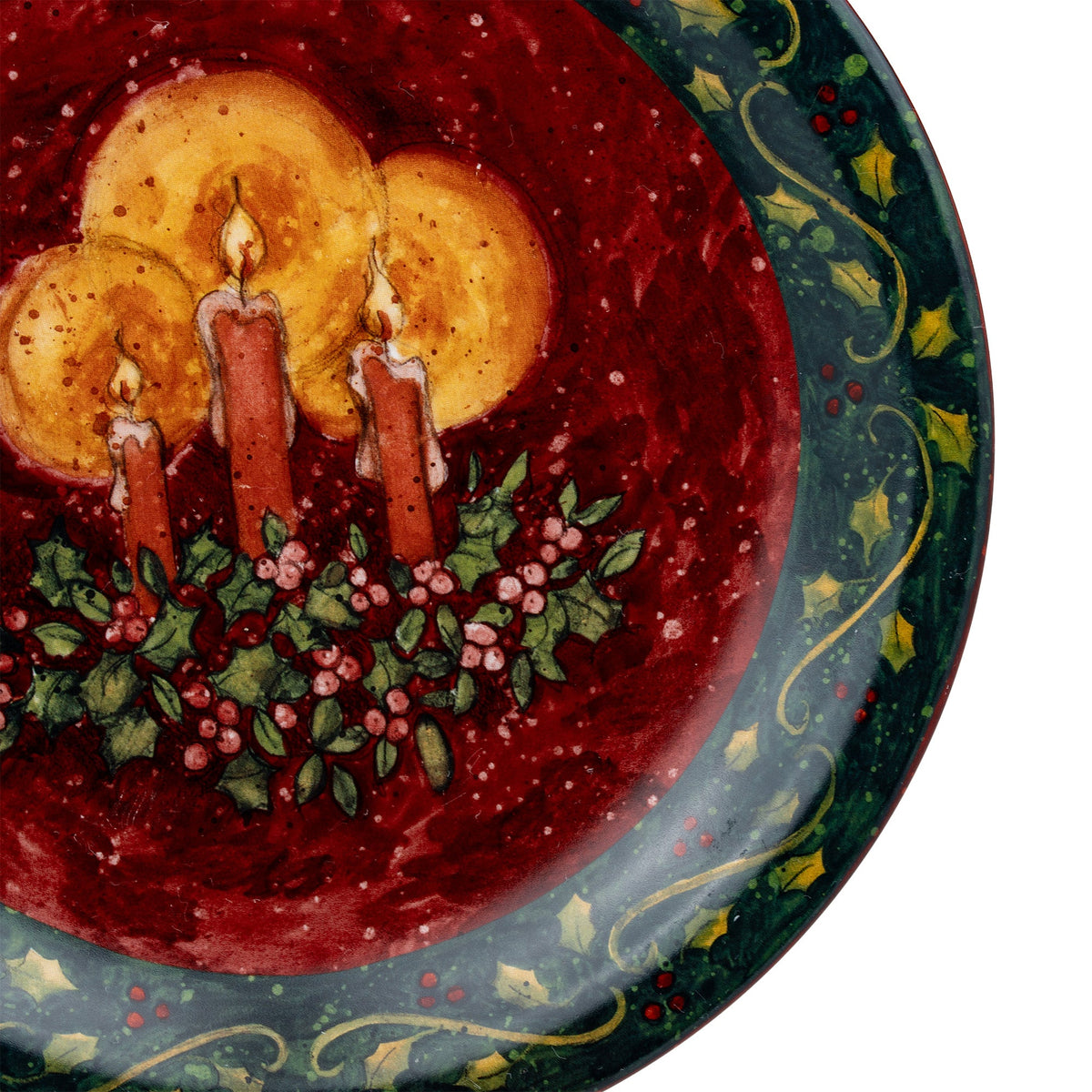 Certified International Home for the Holidays Plate - Three Candles