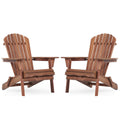 Hemlock Wood Outdoor Folding Adirondack Chair Set of 2
