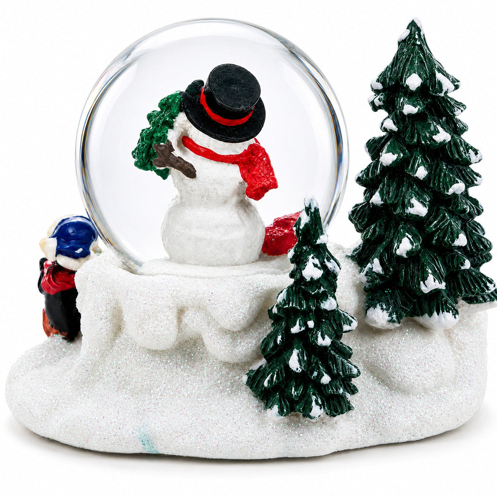 Mini Winter Scene with Polar Bear and Penguins Water Globe