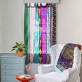 Rainbow Oasis Drapes – Upcycled Boho Curtains